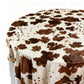 Faux Cowhide 72"x72" Table Overlay Topper - Brown - Close Up