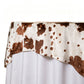 Faux Cowhide 72"x72" Table Overlay Topper - Brown Hem Close Up