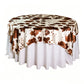 Faux Cowhide 72"x72" Table Overlay Topper - Brown  White background
