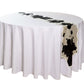 Faux Cowhide Table Runner - Black - Side View