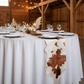 Faux Cowhide Table Runner Brown - Angled View