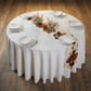 Faux Cowhide Table Runner Brown - Top-Down View