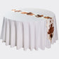 Faux Cowhide Table Runner - Brown - White background