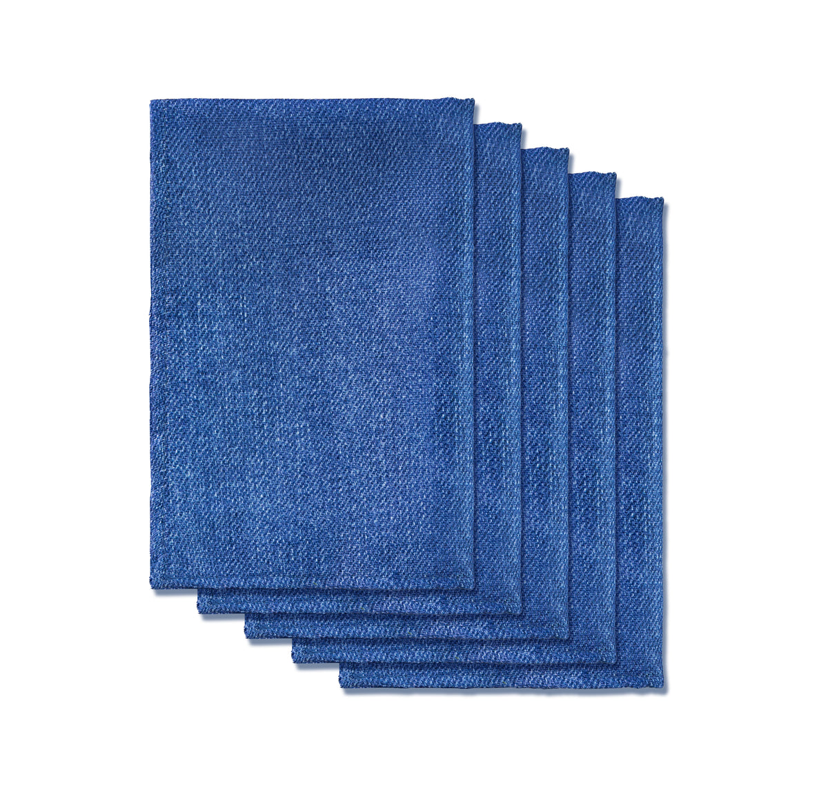 Faux Linen Denim 20x20 Napkin (5pc/pk) - Blue - CV Linens