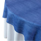 Faux Linen Denim 72"x72" Table Overlay/Tablecloth - Blue - Close Up