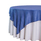Faux Linen Denim 72"x72" Table Overlay/Tablecloth - Blue - Edge View