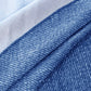 Faux Linen Denim Round Tablecloth - Blue - Detail