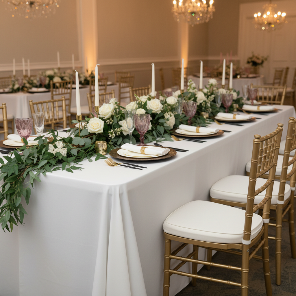 elegant wedding with Faux Rattan Braided Acrylic Charger Plate - Brown