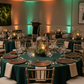 corporate dinner with Faux Wood Acrylic Charger Plate