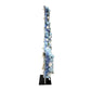 Floral 3D Backdrop Crescent Moon Stand Baby Blue side view