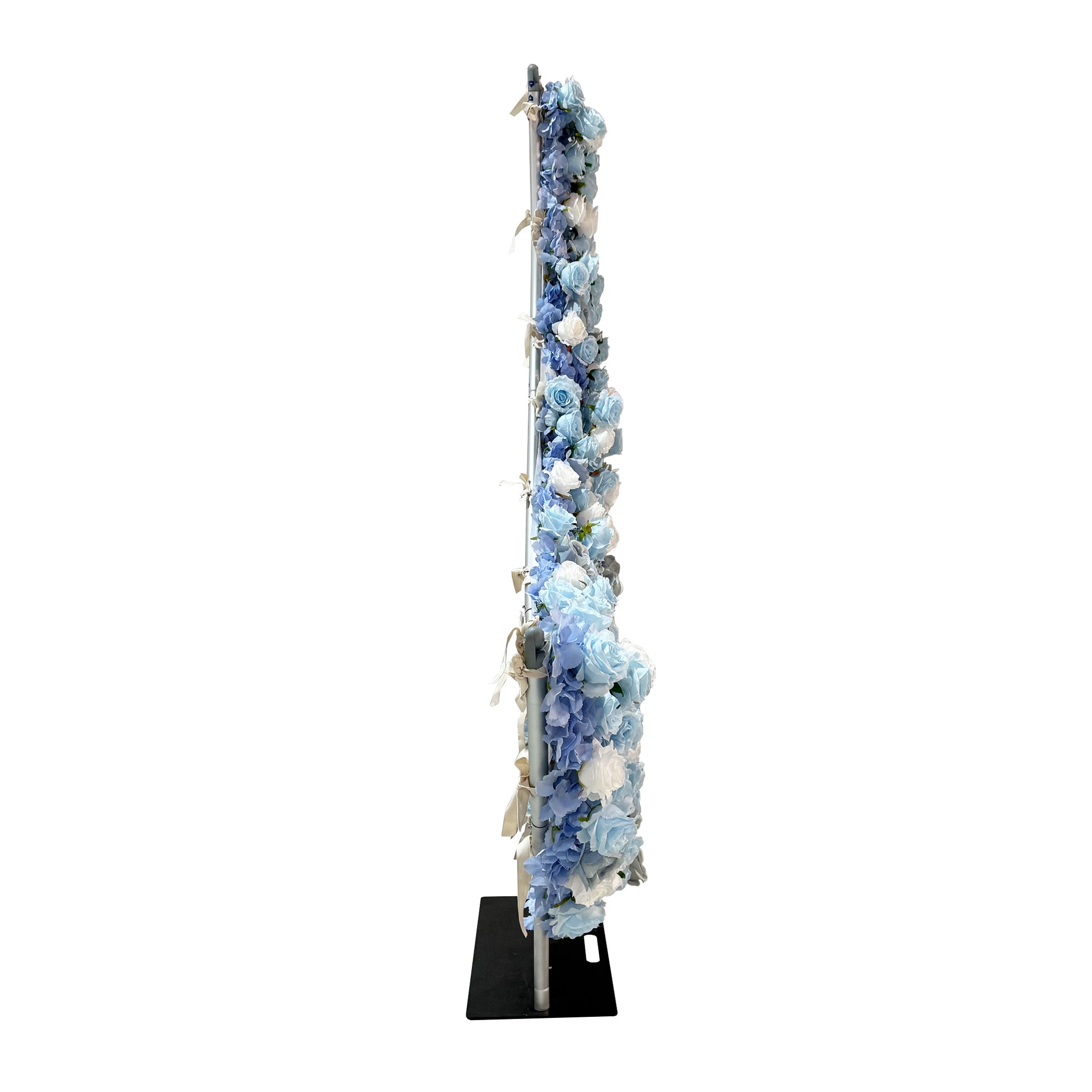 Floral 3D Backdrop Crescent Moon Stand Baby Blue side view