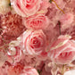 Floral 3D Backdrop for Crescent Moon Stand Pink close up