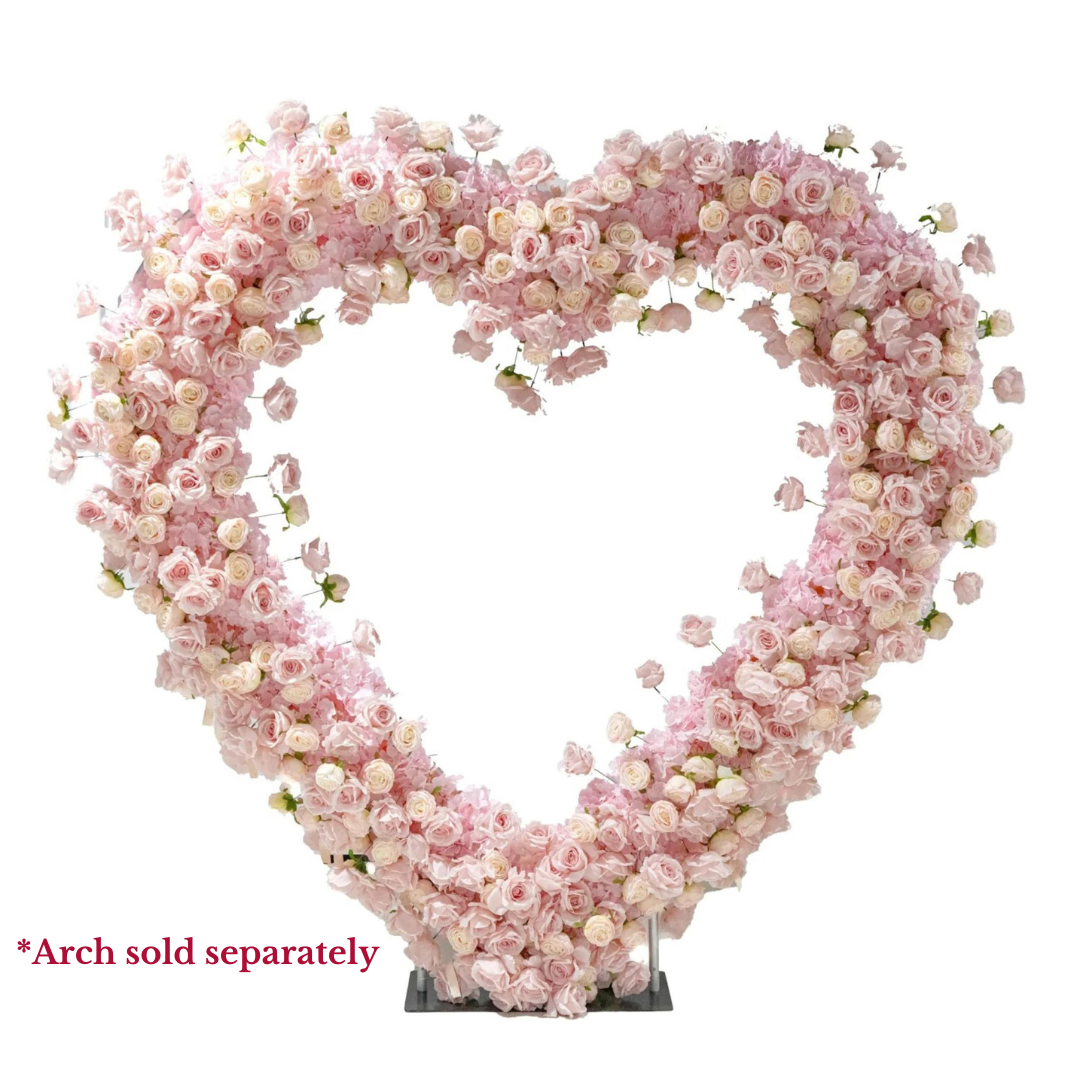 Floral 3D Backdrop for Open Heart Stand - Pink - CV Linens