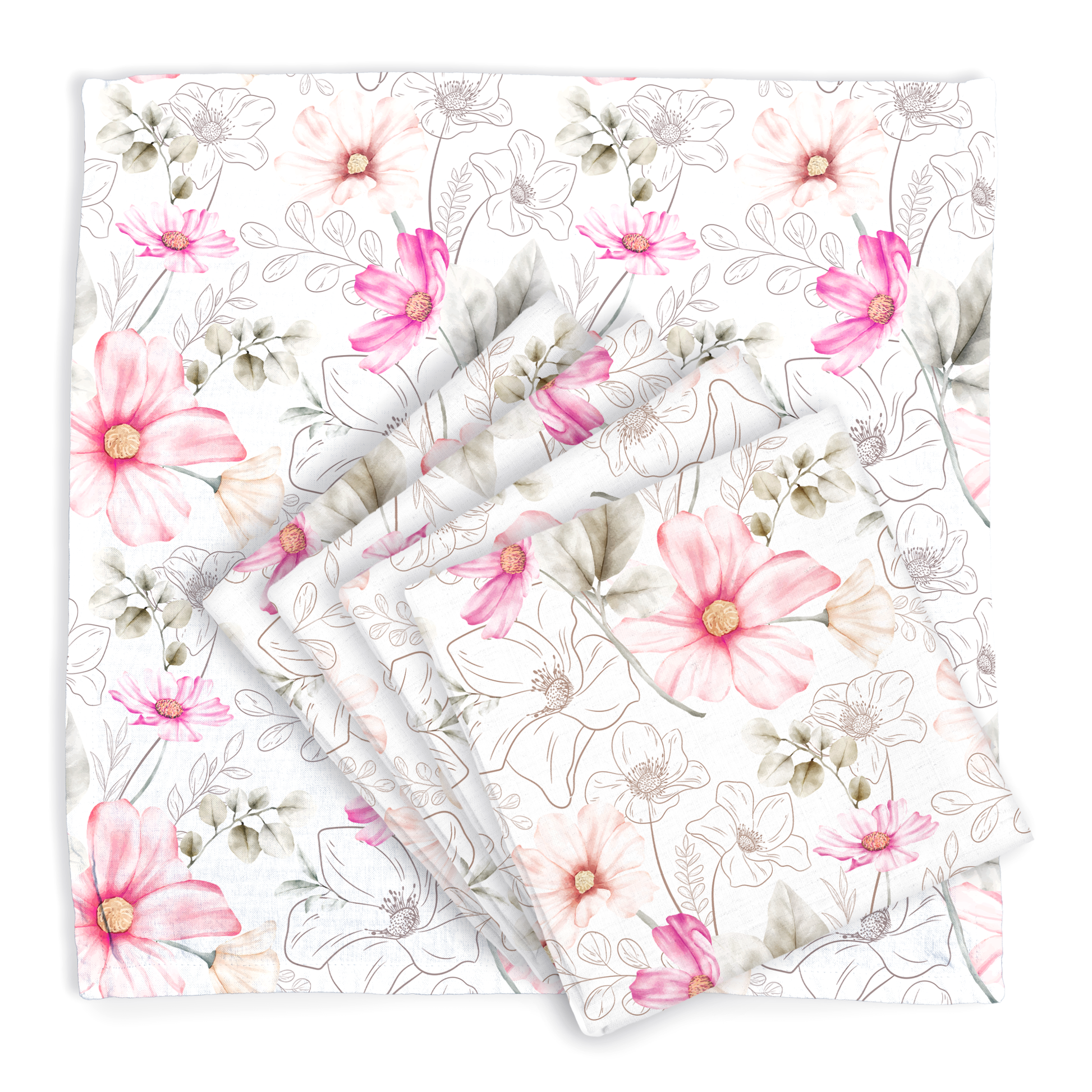 Floral Haze 20"x20" Napkin layed flat