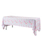 Floral haze rectangular tablecloth angled view