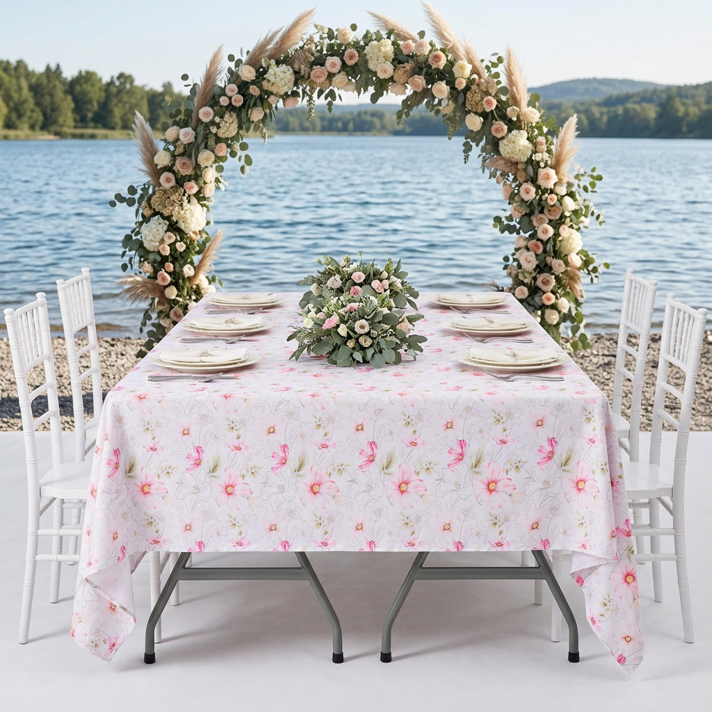Floral Haze lakeside wedding