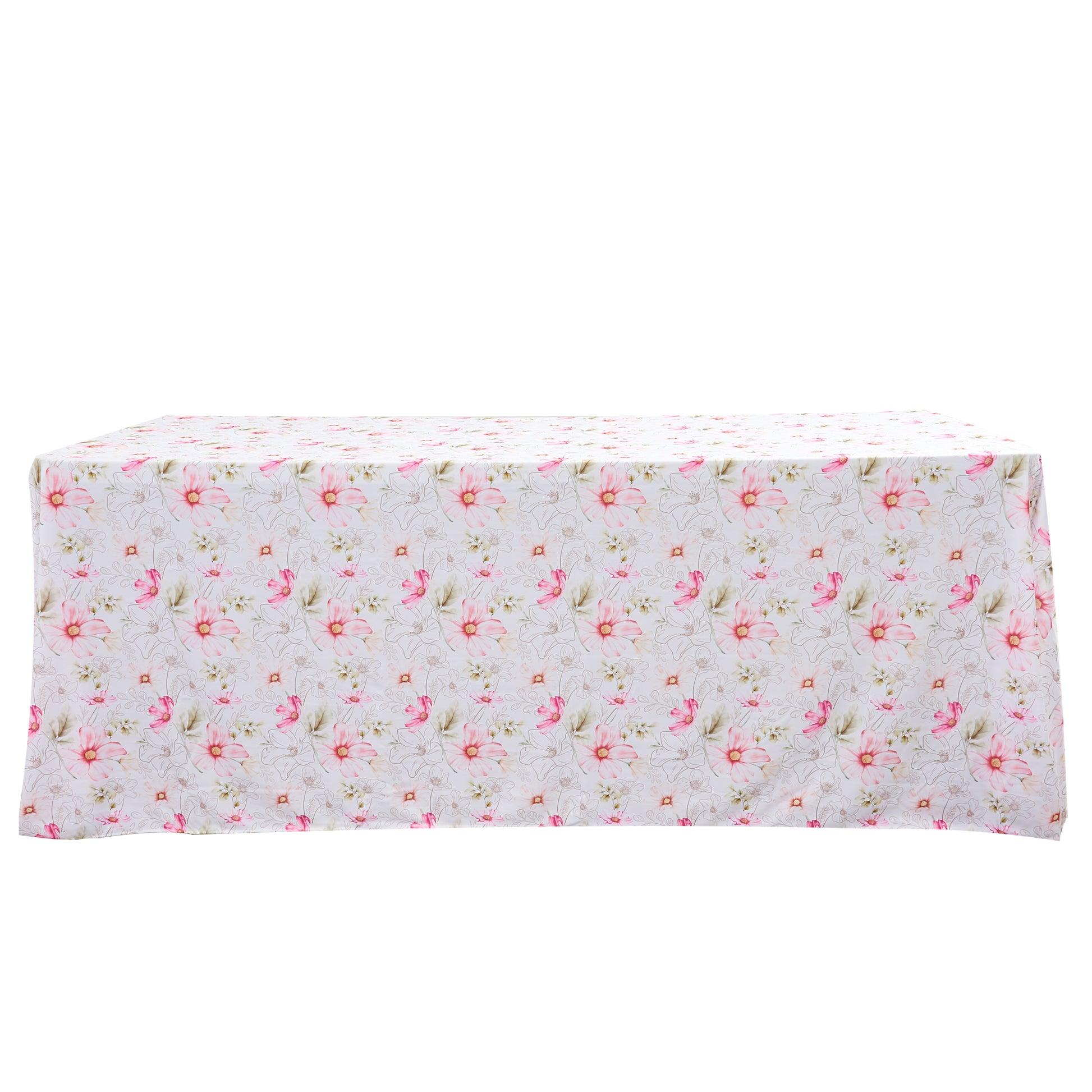 Floral haze rectangular tablecloth front view