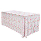 Floral haze rectangular tablecloth angled view