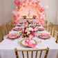 baby shower with Floral Peony Roses 20"x20" Linen Napkin (5pc/pk) - Fuchsia