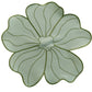 Flower Linen Embroidery Placemat Sage Green/Olive Green Trim