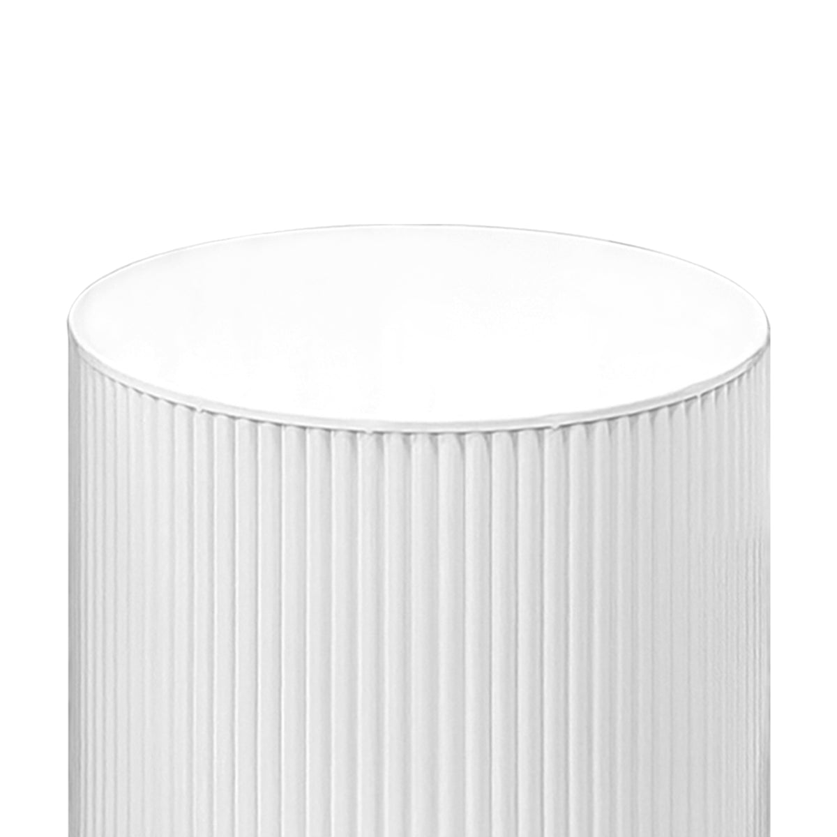Fluted Cylinder Display Stand 3 pc/set - White Close Up