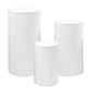 Fluted Cylinder Display Stand 3 pc/set - White triangle formation
