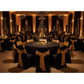 black and gold gala night with Folding Spandex Chair Cover - Black