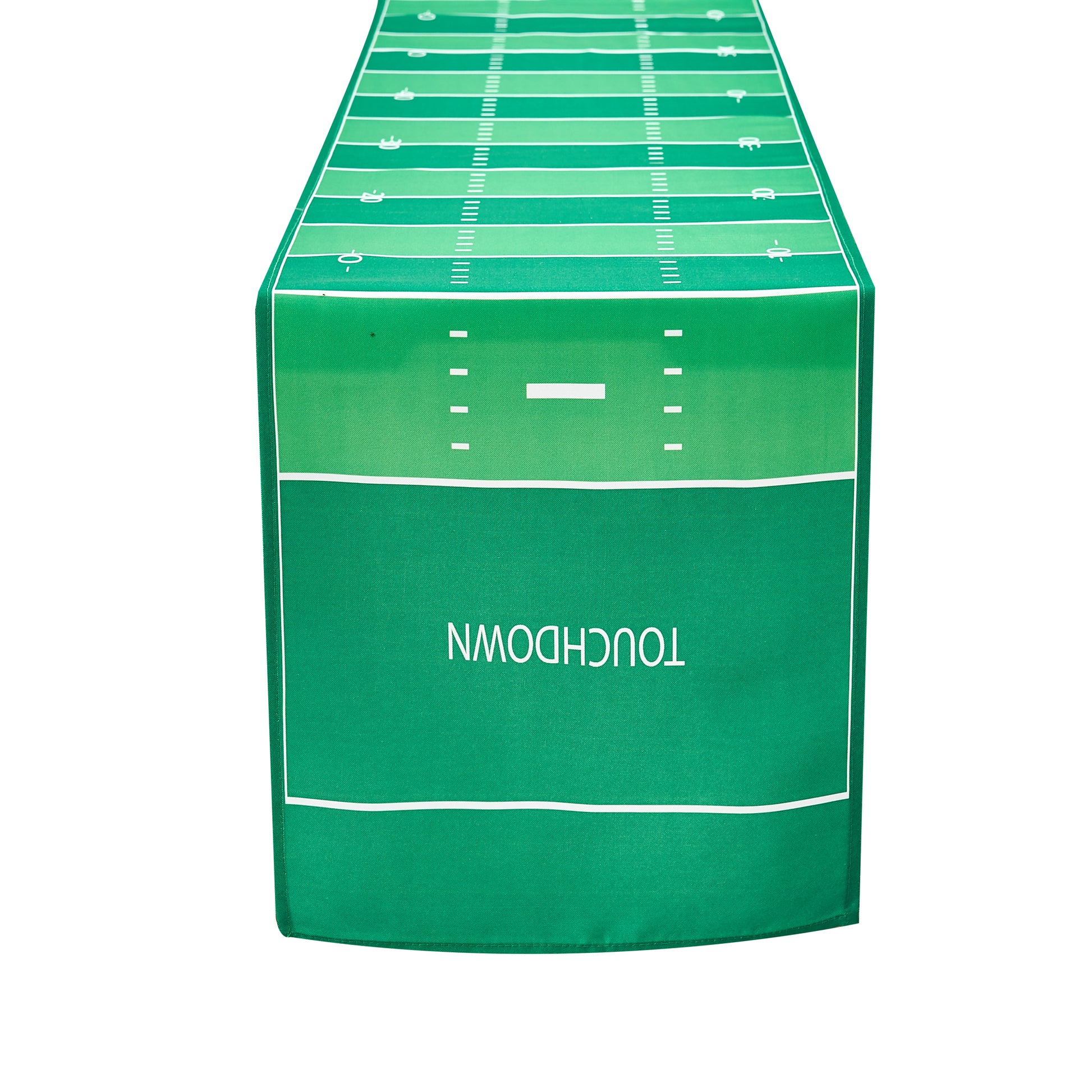 Football field sport table runner front view of touchdown zone