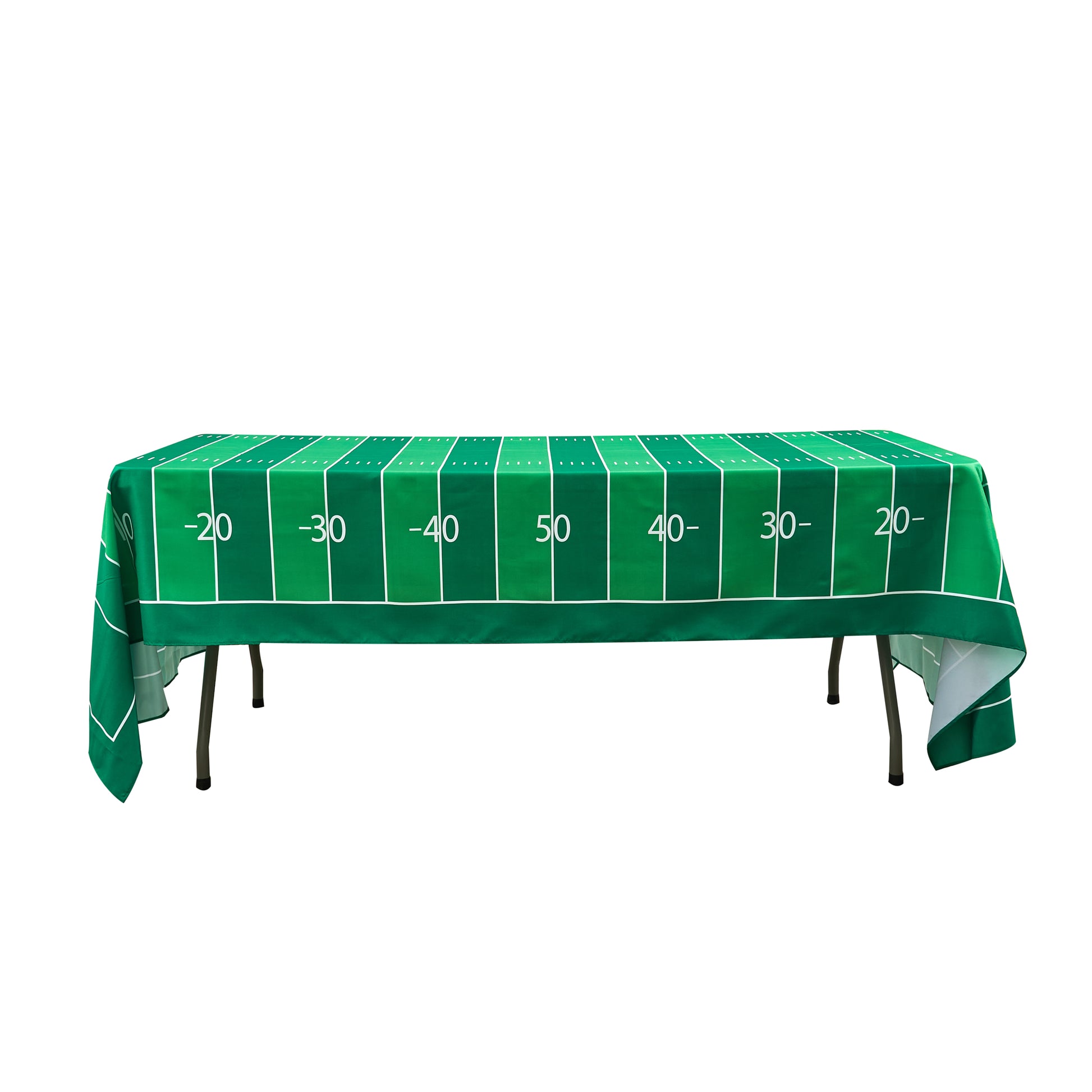 football field sport tablecloth front view of yard lines