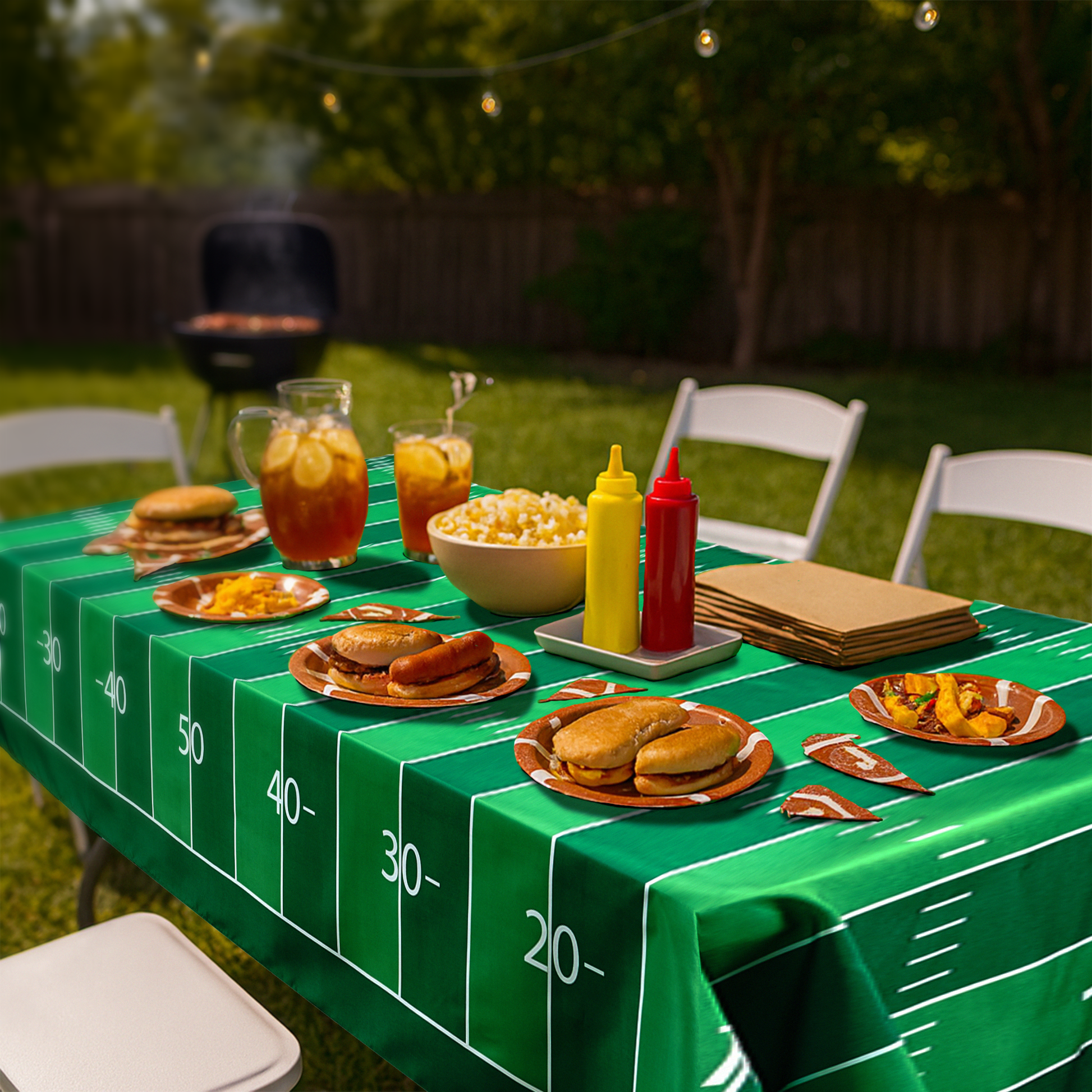 football field sport tablecloth backyard get together