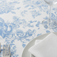 Baby Blue French Toile 120" Round Tablecloth | Polyester | Wedding | Event | Wholesale by CV Linens