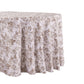 French Toile 120" Round Tablecloth - Taupe Close Up