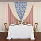 French Toile 12ft H x 52" W Drape/Backdrop Panel - Blue