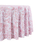 French Toile 132" Round Tablecloth Dusty Rose/Mauve close up