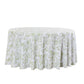 French Toile 132" Round Tablecloth - Sage Green