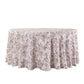 French Toile 132" Round Tablecloth - Taupe Front View