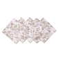 French Toile 20"x20" Linen Napkin (5pc/pk) - Taupe White Background
