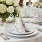French Toile 20"x20" Linen Napkin - Taupe Close Up