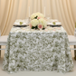 anniversary setup using French Toile 90"x132" Rectangular Tablecloth - Olive Green
