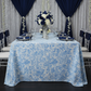 baby shower with French Toile 90"x156" Rectangular Tablecloth - Baby Blue