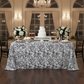 French Toile 90"x156" Rectangular Tablecloth - Black