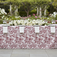 French Toile 90"x156" Rectangular Tablecloth - Burgundy Garden Party