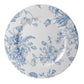 French Toile Acrylic Charger Plate - Baby Blue