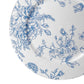 French Toile Acrylic Charger Plate - Baby Blue