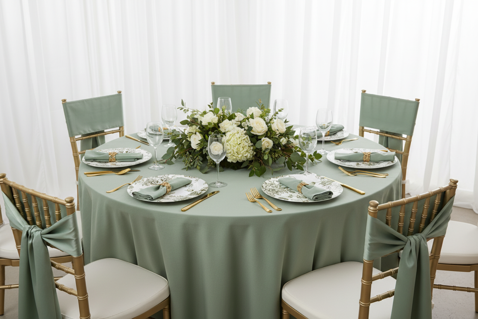 birthday setup French Toile Acrylic Charger Plate - Olive Green