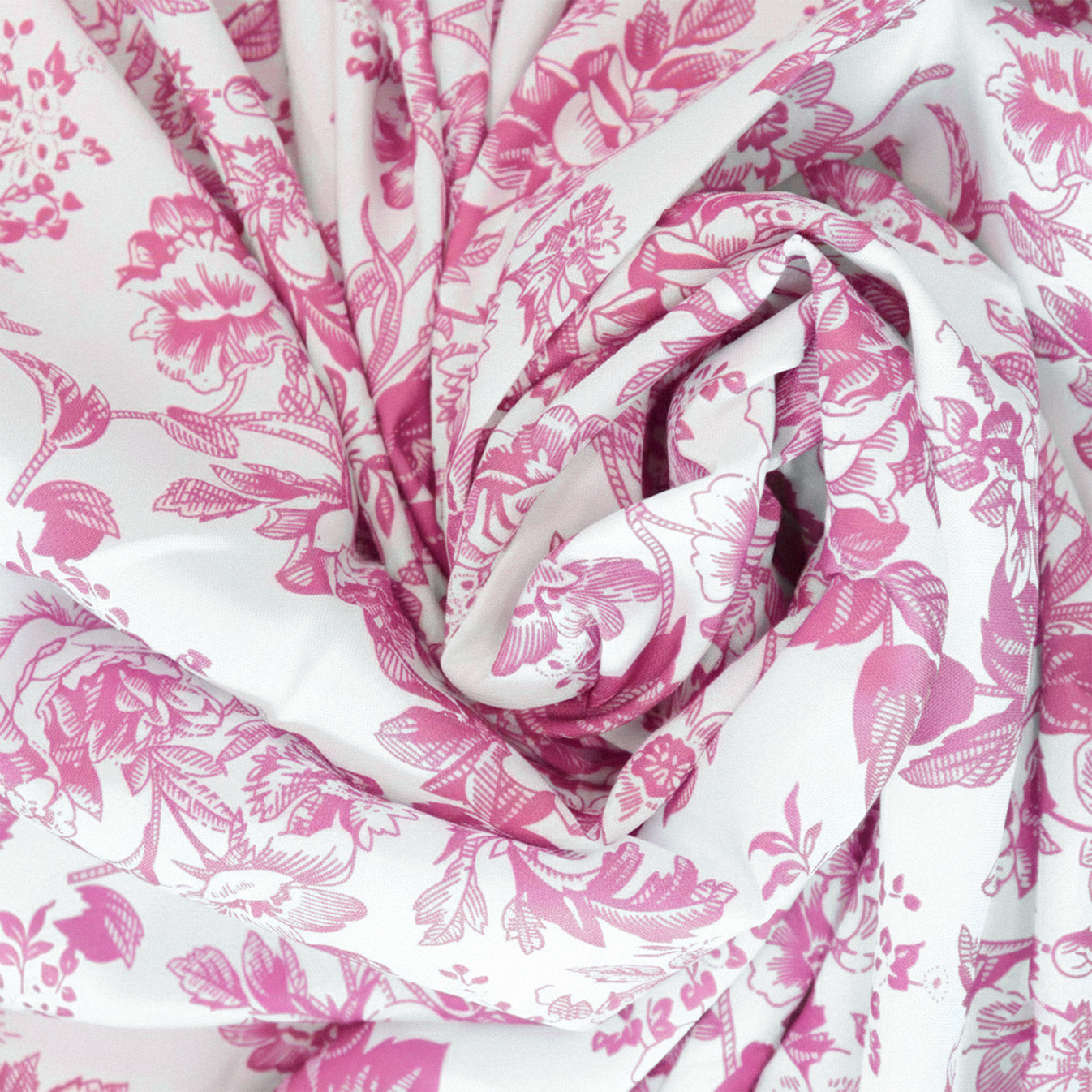 5 yards French Toile Fabric Bolt - Pink - CV Linens™