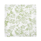 French Toile 20"x20" Linen Napkin Sage Green laid flat