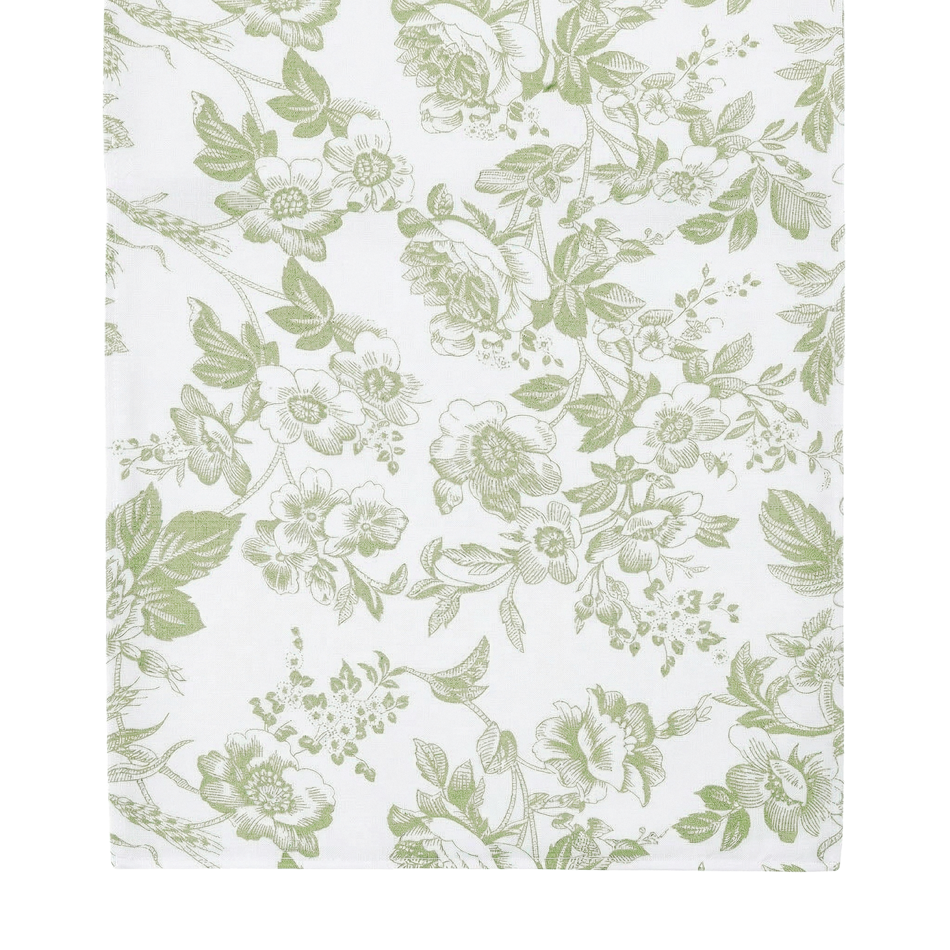 French Toile Table Runner - Sage Green - CV Linens