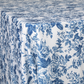 French Toile Print Blue fabric