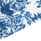 Blue French Toile Print Rectangular Tablecloth 108"x156" hemmed edge